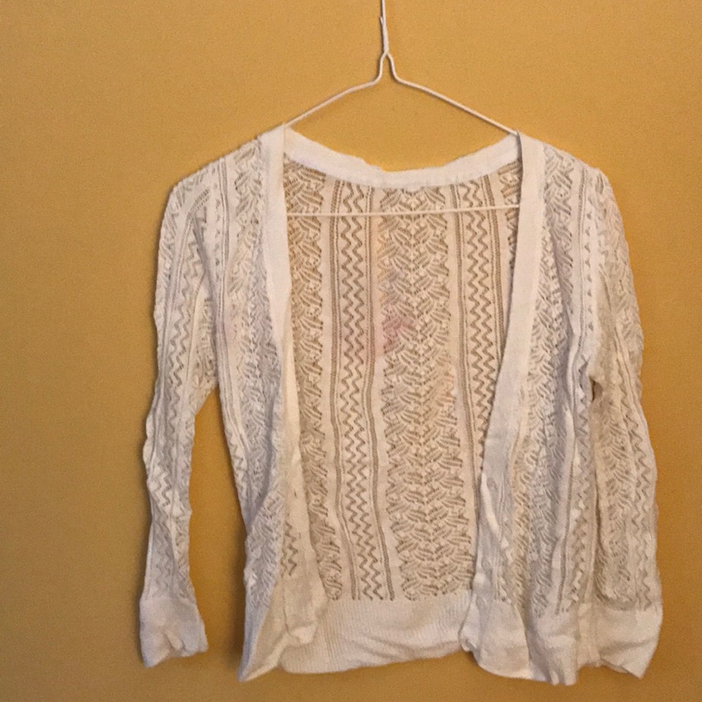 White Lace Sweater